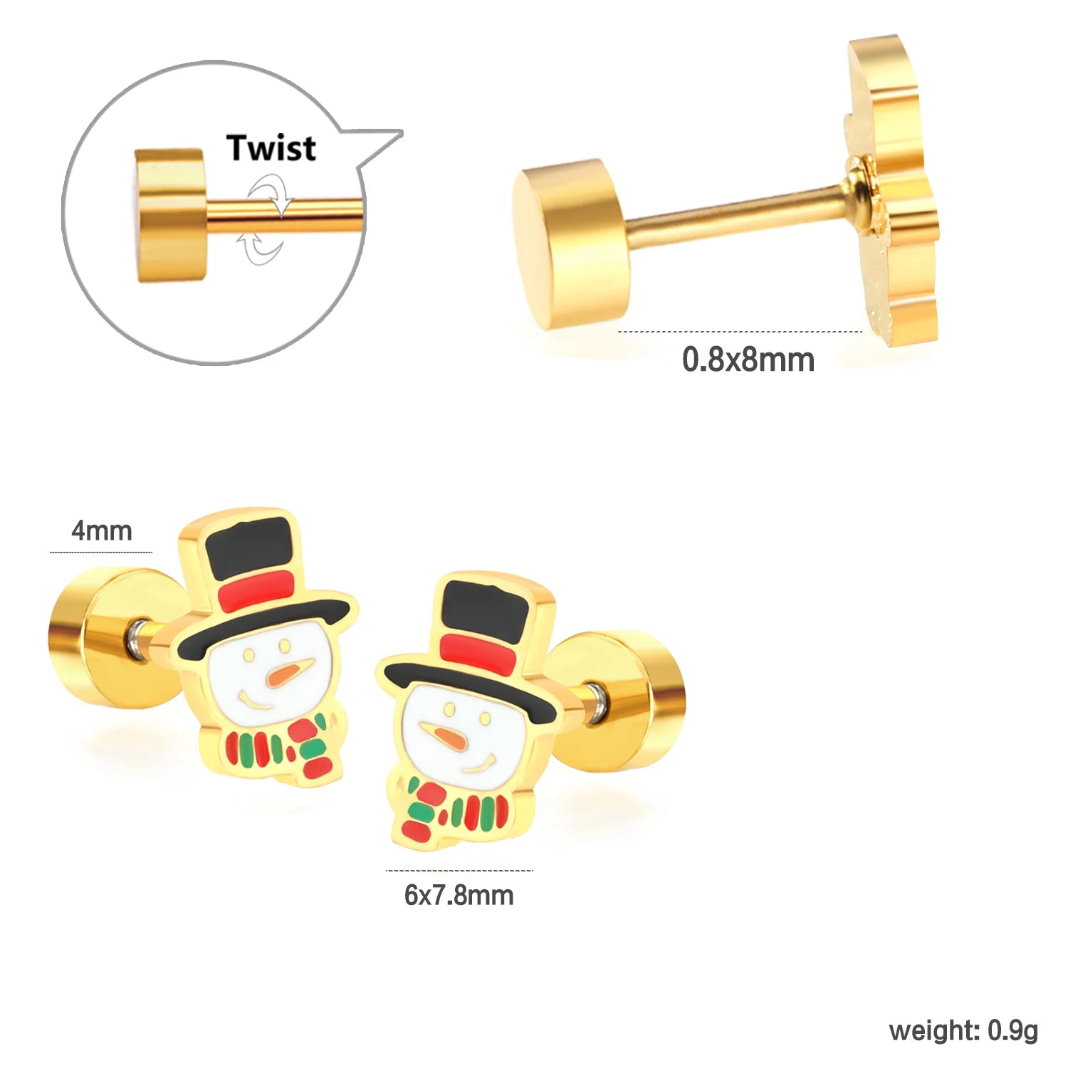 Sniegavīra Ziemassvētku auskari – svētku mirdzums ikvienam