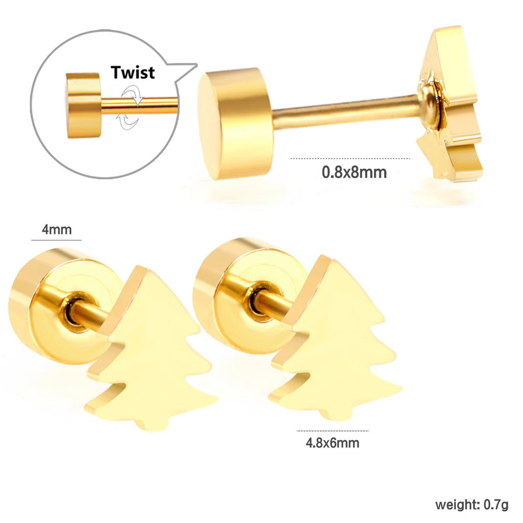 Zelta Ziemassvētku eglītes auskari – svētku mirdzums ikvienam